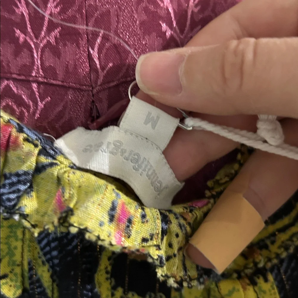 Floral Ruffle Women's Top - Yellow and Blue - Picture 6 of 6